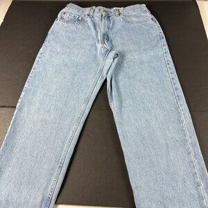 Y2K Levi's Jeans Men Measured 32x29 550 Relaxed Light Blue Faded Denim Tag 33x30